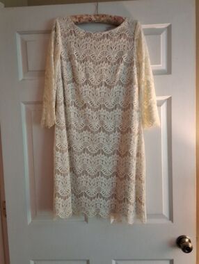 ivory chiffon prom dress Ava Presley Plunging Sequin Chiffon Prom Dress 47045